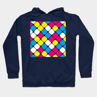 Diagonal Squircle Pattern (CMYK Colours) Hoodie